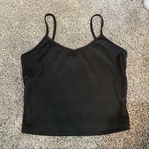 Black crop cami